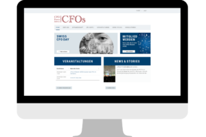 Monitor mit Homepage von CFO Forum Schweiz
